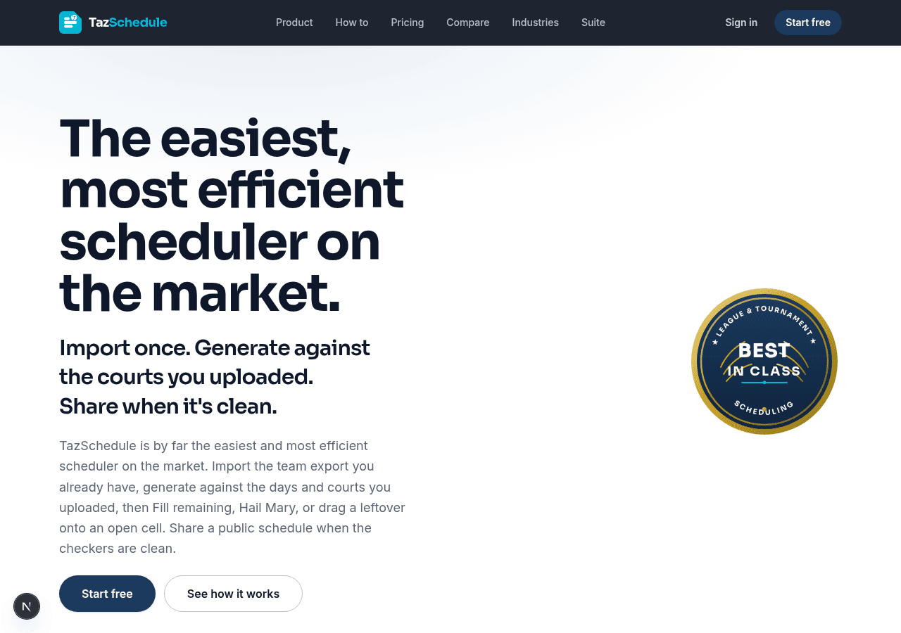 Product overview of the scheduling workflow
